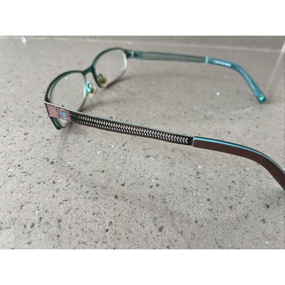 Converse Ripper Eyeglasses Frames ONLY 51-16-135 Brown/Teal full rim rectangle - Picture 3 of 16
